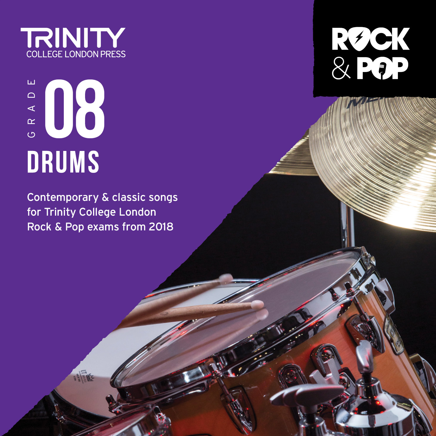 Trinity Rock & Pop 2018 Drums Grade 8 Cd Sheet Music Songbook