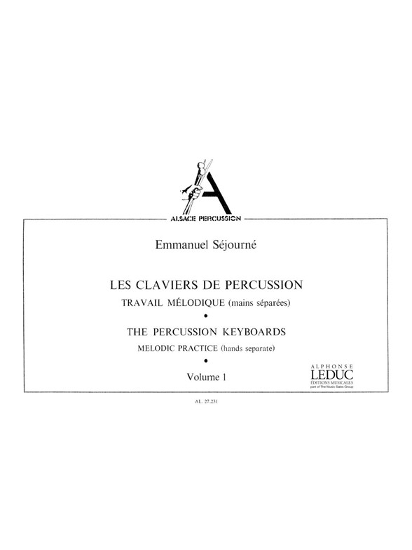 Sejourne Les Claviers De Percussion Vol. 1 Sheet Music Songbook