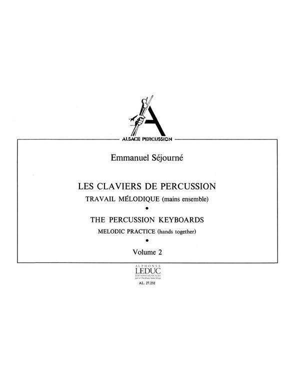Sejourne Les Claviers De Percussion Vol. 2 Sheet Music Songbook