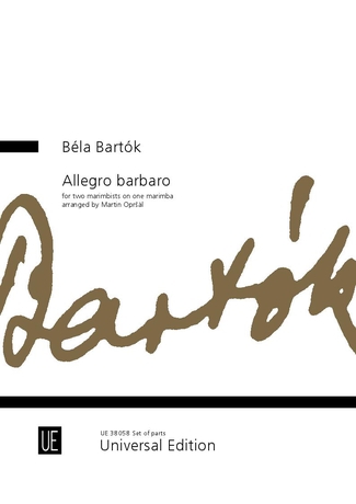 Bartok Allegro Barbaro Marimba Sheet Music Songbook