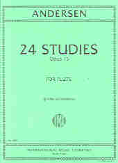 Andersen 24 Studies Op15 Wummer Flute Solo Sheet Music Songbook