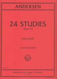 Andersen 24 Studies Op33 Flute Sheet Music Songbook