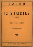 Boehm 12 Studies Op15 Flute Sheet Music Songbook