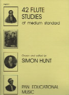 42 Flute Studies (ed Hunt) Sheet Music Songbook