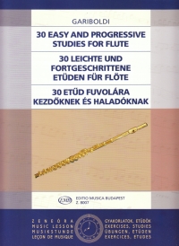Garibaldi 30 Easy & Progressive Studies Flute Sheet Music Songbook