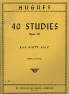 Hugues Studies (40) Op101 Moyse Flute Sheet Music Songbook