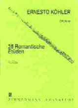 Kohler 25 Romantic Etudes Op66 Flute Sheet Music Songbook