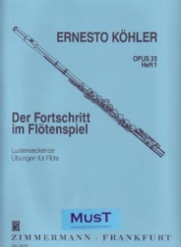 Kohler Flutists Progress Part 1 Op33 Flute Sheet Music Songbook