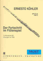 Kohler Flutists Progress Part 2 Op33 Flute Sheet Music Songbook