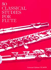 Vester 50 Classical Studies Flute Sheet Music Songbook