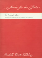 Six Original Solos Arr Richardson Flute Sheet Music Songbook