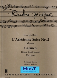Bizet Larlesienne Suite No 2 Carmen Flute Sheet Music Songbook