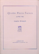 Bozza Quatre Pieces Faciles Flute & Piano Sheet Music Songbook