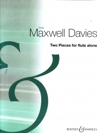 Maxwell Davies Two Pieces For Flute Alone Fl Solo Sheet Music Songbook