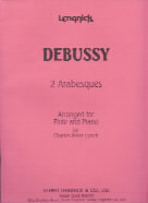 Debussy Arabesques (2) Flute & Piano Sheet Music Songbook
