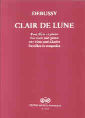 Debussy Clair De Lune Flute Sheet Music Songbook