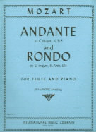 Mozart Andante C K315 & Rondo D K184 Rampal Flute Sheet Music Songbook