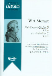 Mozart Concerto K314 No 2 D & Andante K315 C Wye Sheet Music Songbook