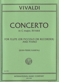 Vivaldi Concerto C Fvi/5 Rv444 Op44/9 Piccolo Sheet Music Songbook
