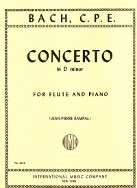 Bach Cpe Concerto D Minor Rampal Flute Sheet Music Songbook