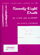 78 Duets Flute & Clarinet Voxman Vol 1 Sheet Music Songbook