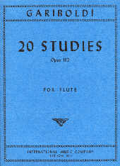 Garibaldi 20 Studies Op132 Flute Sheet Music Songbook