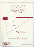 Bach Cpe Sonata Bb (wq 161/2) Lasocki Flute Sheet Music Songbook