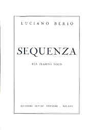 Berio Sequenza Solo Flute Sheet Music Songbook