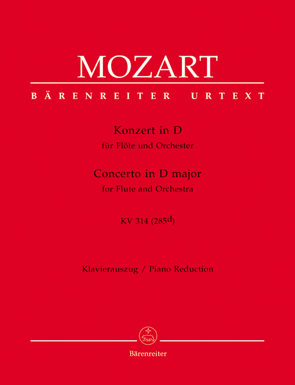 Mozart Concerto K314:285d No 2 D Flute & Piano Sheet Music Songbook