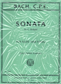 Bach Cpe Sonata C Major (rampal) Flute Sheet Music Songbook