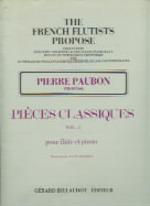 Pieces Classiques Vol 1 Paubon Flute Sheet Music Songbook