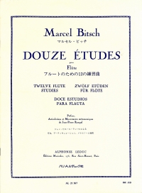 Bitsch 12 Etudes Solo Flute Sheet Music Songbook