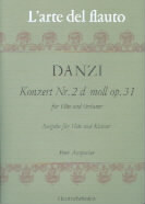 Danzi Concerto No 2 Op31 D Minor Flute Sheet Music Songbook