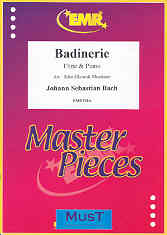 Bach Badinerie B Min Flute & Piano Sheet Music Songbook