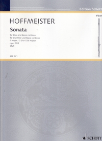 Hoffmeister Sonata G Ruf Flute Sheet Music Songbook