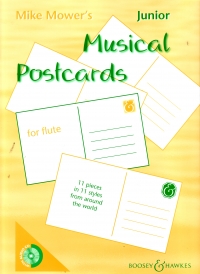 Junior Musical Postcards Mower Flute + Cd Sheet Music Songbook