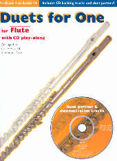 Duets For One Flute Rickard/cox Book & Cd Sheet Music Songbook
