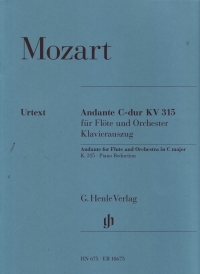 Mozart Andante K315 C Flute & Pf Burchard/mader Sheet Music Songbook
