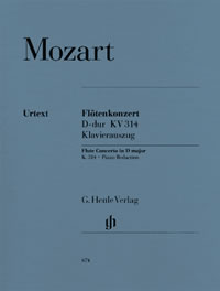 Mozart Concerto K314 D Urtext Flute Sheet Music Songbook