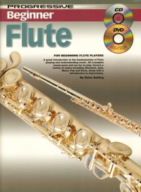 Progressive Beginner Flute Book + Cd & Dvd Sheet Music Songbook