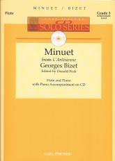 Bizet Minuet (larlesienne) Flute & Pf Cd Solos Sheet Music Songbook