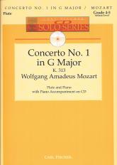 Mozart Concerto K313 No 1 G Flute & Pf Cd Solos Sheet Music Songbook