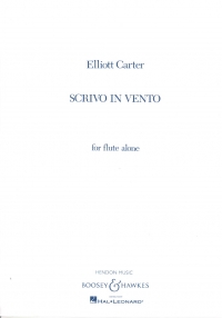Carter Scrivo In Vento For Flute Alone Sheet Music Songbook