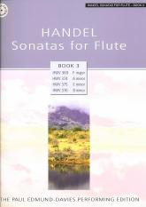 Handel Sonatas Bk 3 Fl(vc)/pf Edmund-davies Bk&cd Sheet Music Songbook