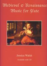 Medieval & Renaissance Music For Flute Walsh Bk Cd Sheet Music Songbook