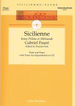 Faure Sicilienne Flute & Piano Cd Solo Series Sheet Music Songbook