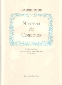 Faure Morceau De Concours Flute & Piano Sheet Music Songbook