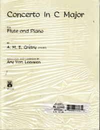 Gretry Concerto C Major Flute Sheet Music Songbook