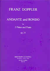 Doppler Andante & Rondo Op25 2 Flutes & Piano Sheet Music Songbook