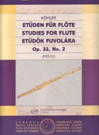 Kohler Studies For Flute Op33/2 Flute Sheet Music Songbook